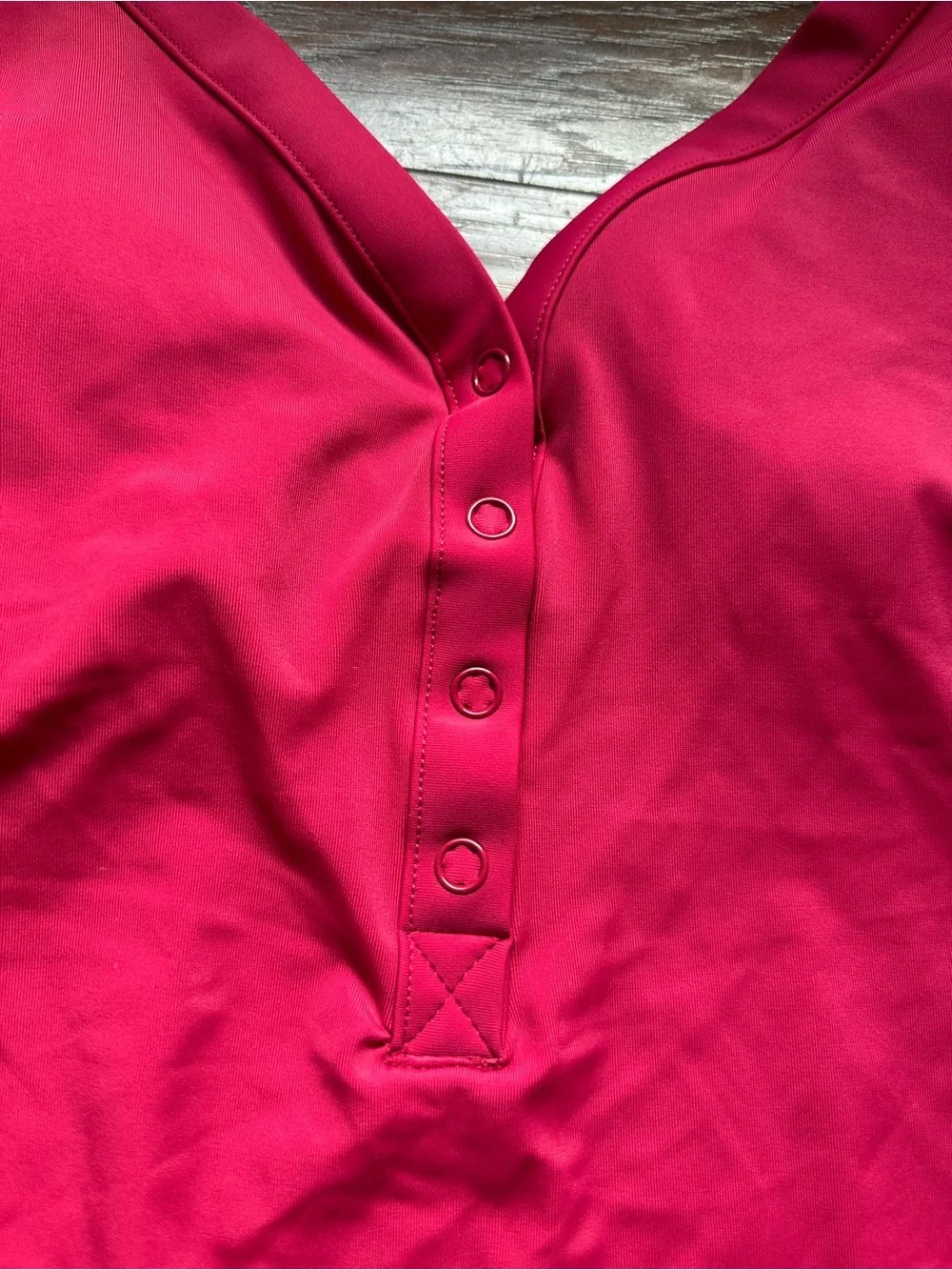Pink High-Neck Button-Front Women's One-Piece Swimsuit target